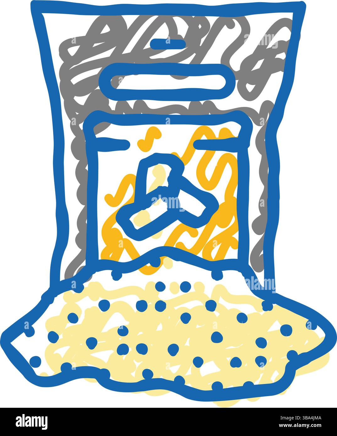 Holzpellets Biomasse Icon Kritzelillustration Stock Vektor