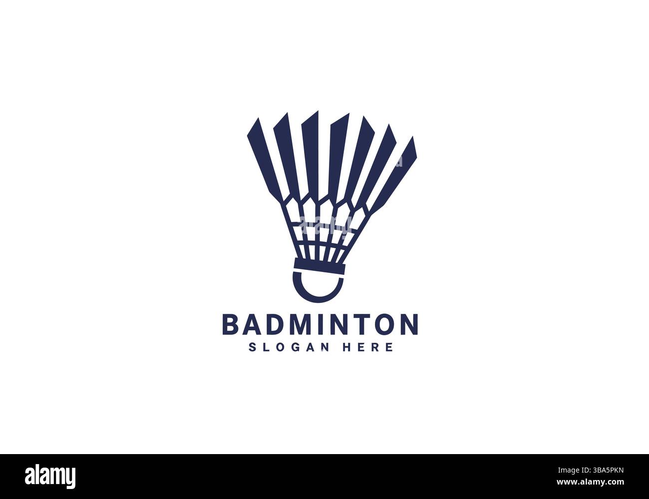 Badminton Shuttlecock Logo – Modern Sports Branding Stock Vektor