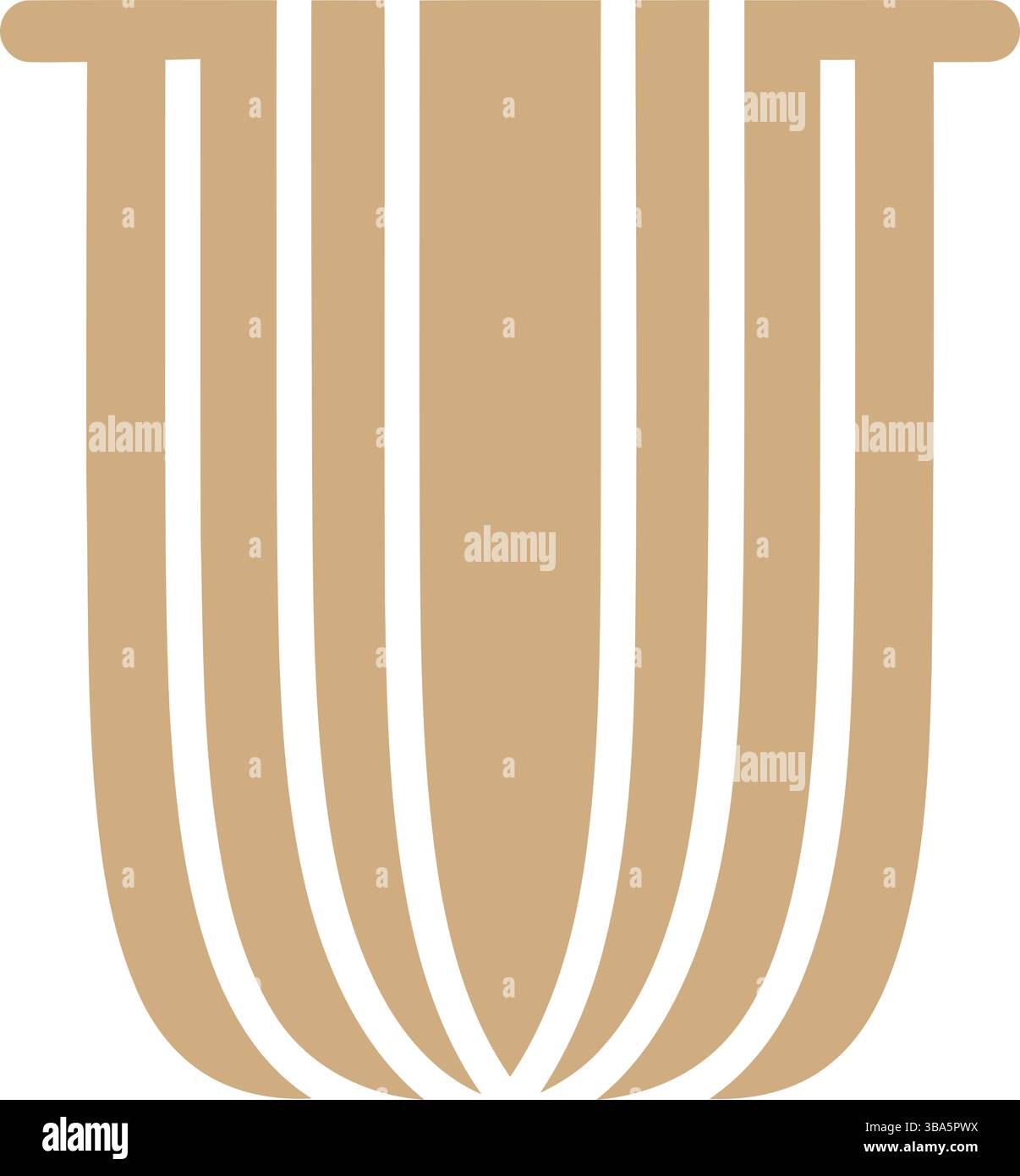 Elegantes Logodesign mit fließenden Stoffelementen Stock Vektor
