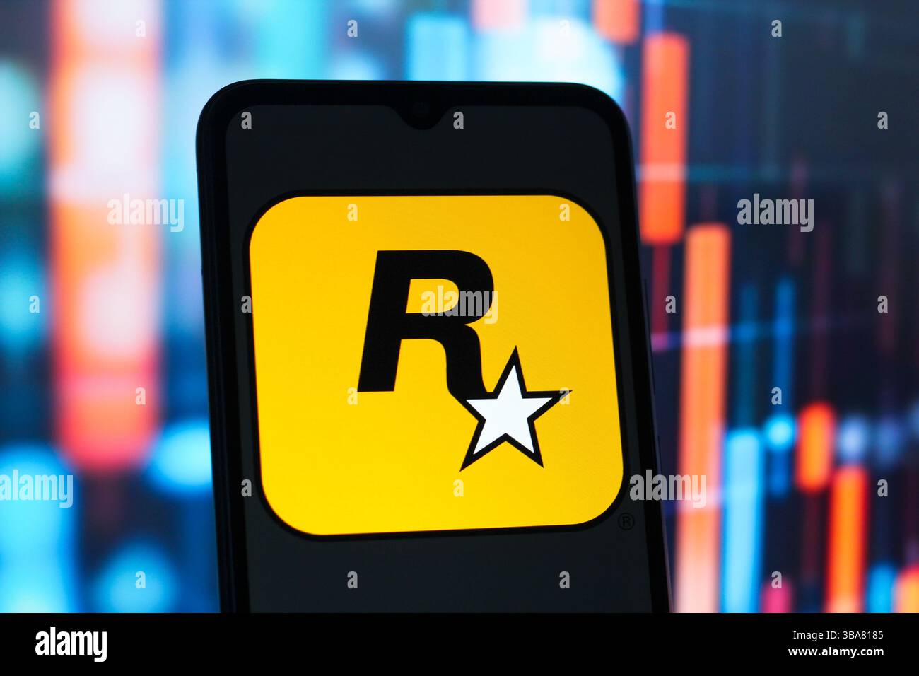 Kanada. Mai 2025. In dieser Fotoabbildung wird das Rockstar Games-Logo auf einem Smartphone-Bildschirm angezeigt. Quelle: SOPA Images Limited/Alamy Live News Stockfoto