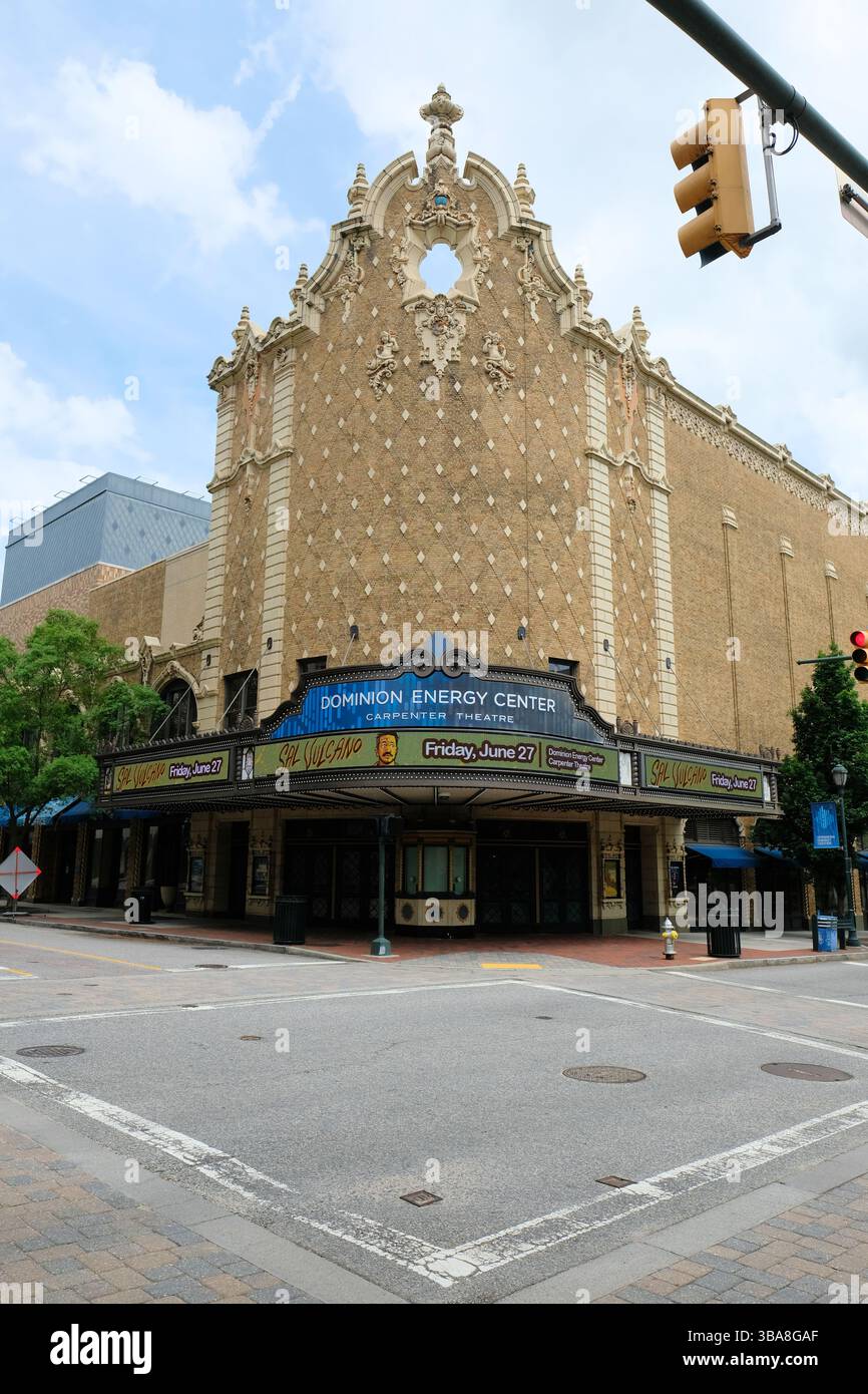 Das Dorothy Pauley Square and Carpenter Theatre, Teil des Dominion Energy Center, ist ein Komplex für darstellende Künste in Richmond, Virginia. Stockfoto