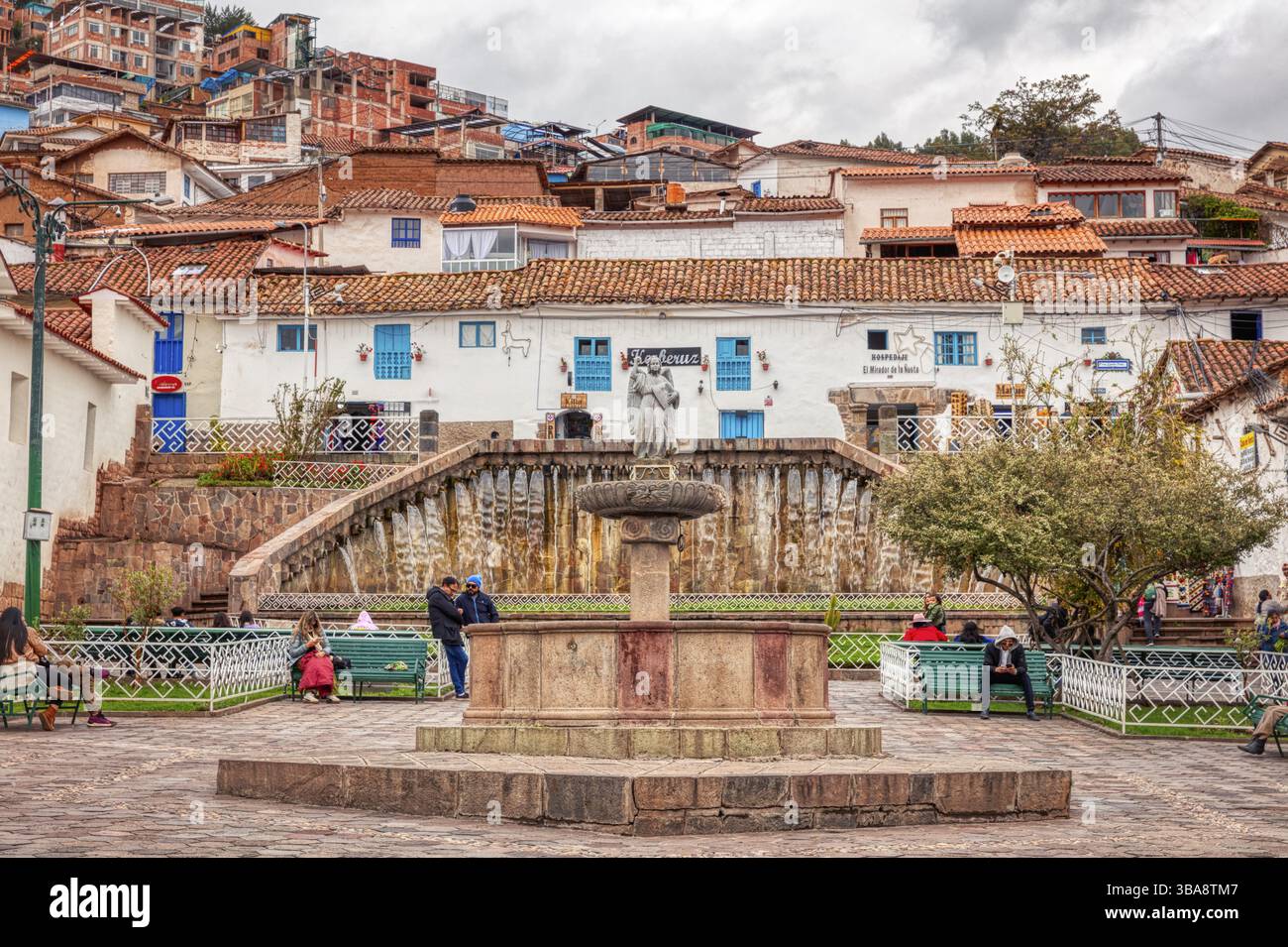 Plaza San Blas, Cusco, Peru, Südamerika Stockfoto