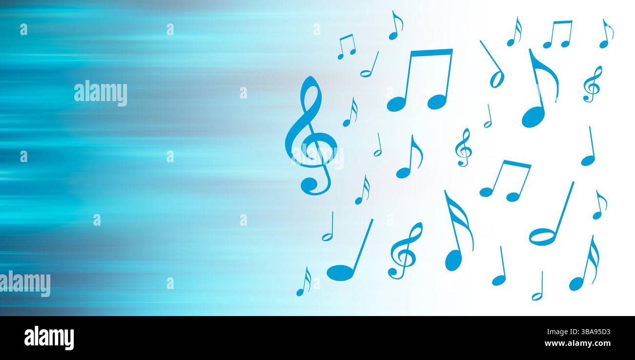 Abstrakter Hintergrund mit Noten Stockfoto