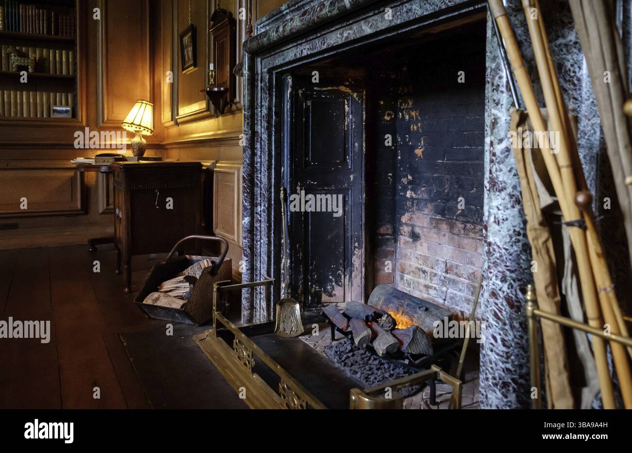 Innenraum des antiken Avebury Manor aus dem 16. Jahrhundert in Avebury England united Kingdom Stockfoto