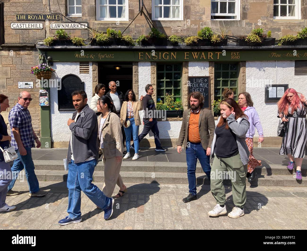 Fähnrich Ewart Pub, Lawnmarket Royal Mile, Edinburgh Schottland Stockfoto