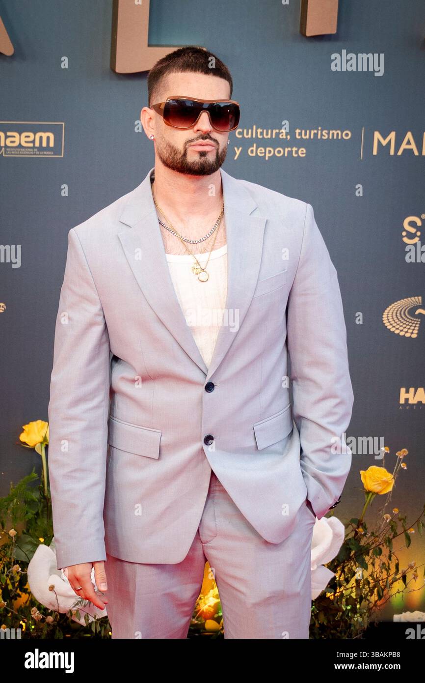 G Hernandez nimmt am 12. Mai 2025 an der Plaza de Colon am Photocall Premios Talia in Madrid Teil. (Quelle: Miguel Escavias/Alfa Images/Alamy Live News) Stockfoto