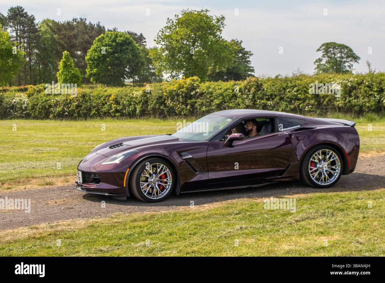 2023 Purple Pink Porsche 718 Cayman GT4 RS S-A T 500 PDK Auto Start/Stopp Car Coupé Benzinmotor 3996 ccm; 2025 Räder nach Norden, Car Culture Event, modifizierter Klassiker und Supersportwagen Event, Longridge, England, Großbritannien Stockfoto