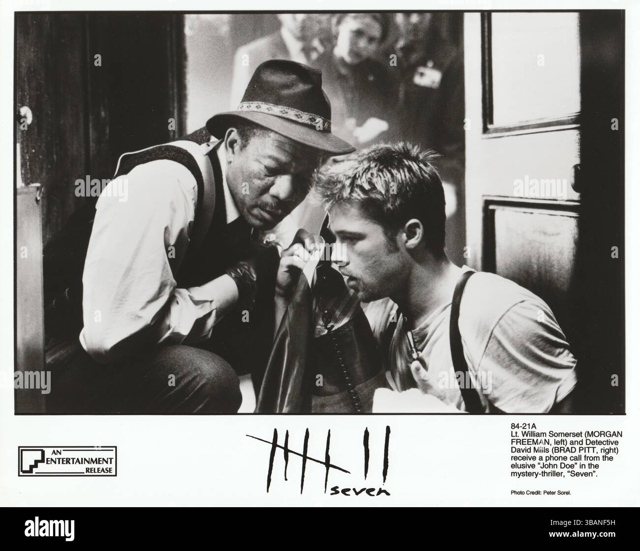 Seven 1995 David Fincher / Brad Pitt / Morgan Freeman Stockfoto