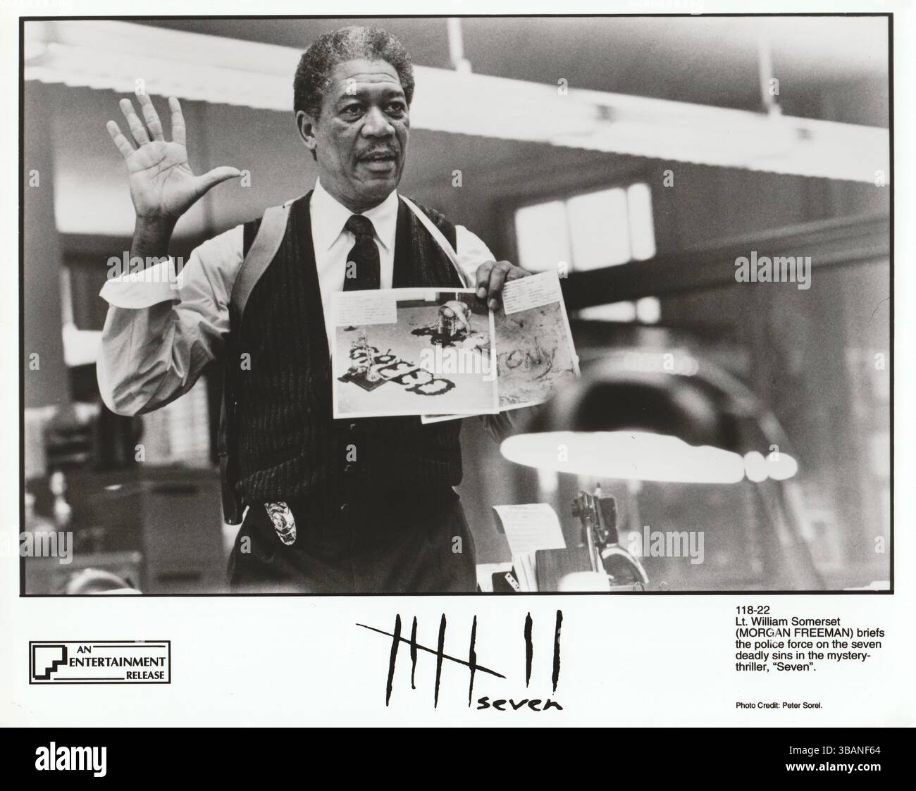 Seven 1995 David Fincher / Brad Pitt / Morgan Freeman Stockfoto