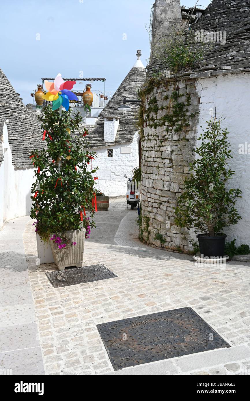 Trulli von Alberobello kleines ländliches Haus in Alberobello, Metropolitan City of Bari Stockfoto