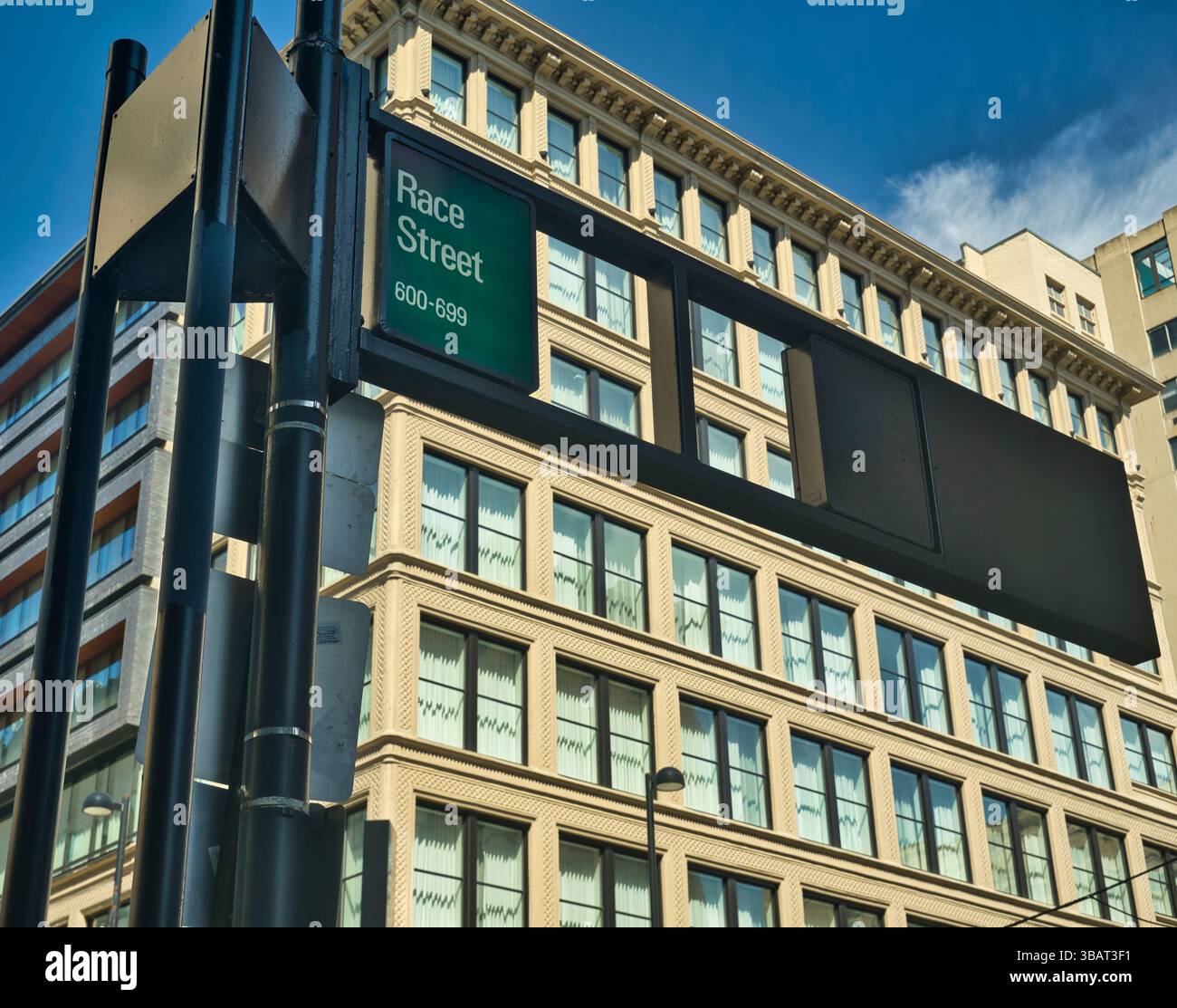 Historische Race Street, im Zentrum von Cincinnati Ohio, USA 2025 Stockfoto