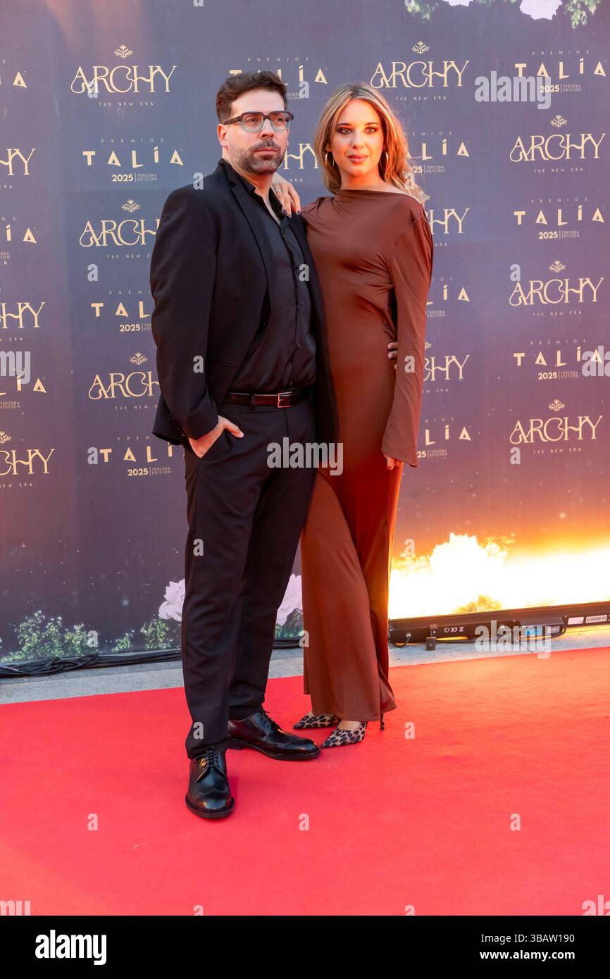 Die Talía Awards 2025 feiern herausragende Bühnenleistungen in Madrid Schauspieler, Musical, The Groundhog, Day. Stockfoto