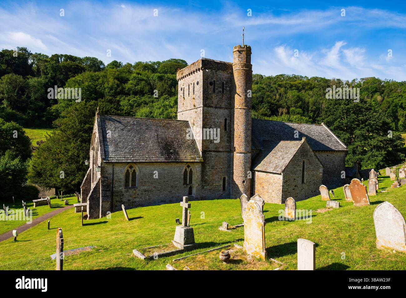 St. Winifred's Church, Branscombe, Devon, England Stockfoto