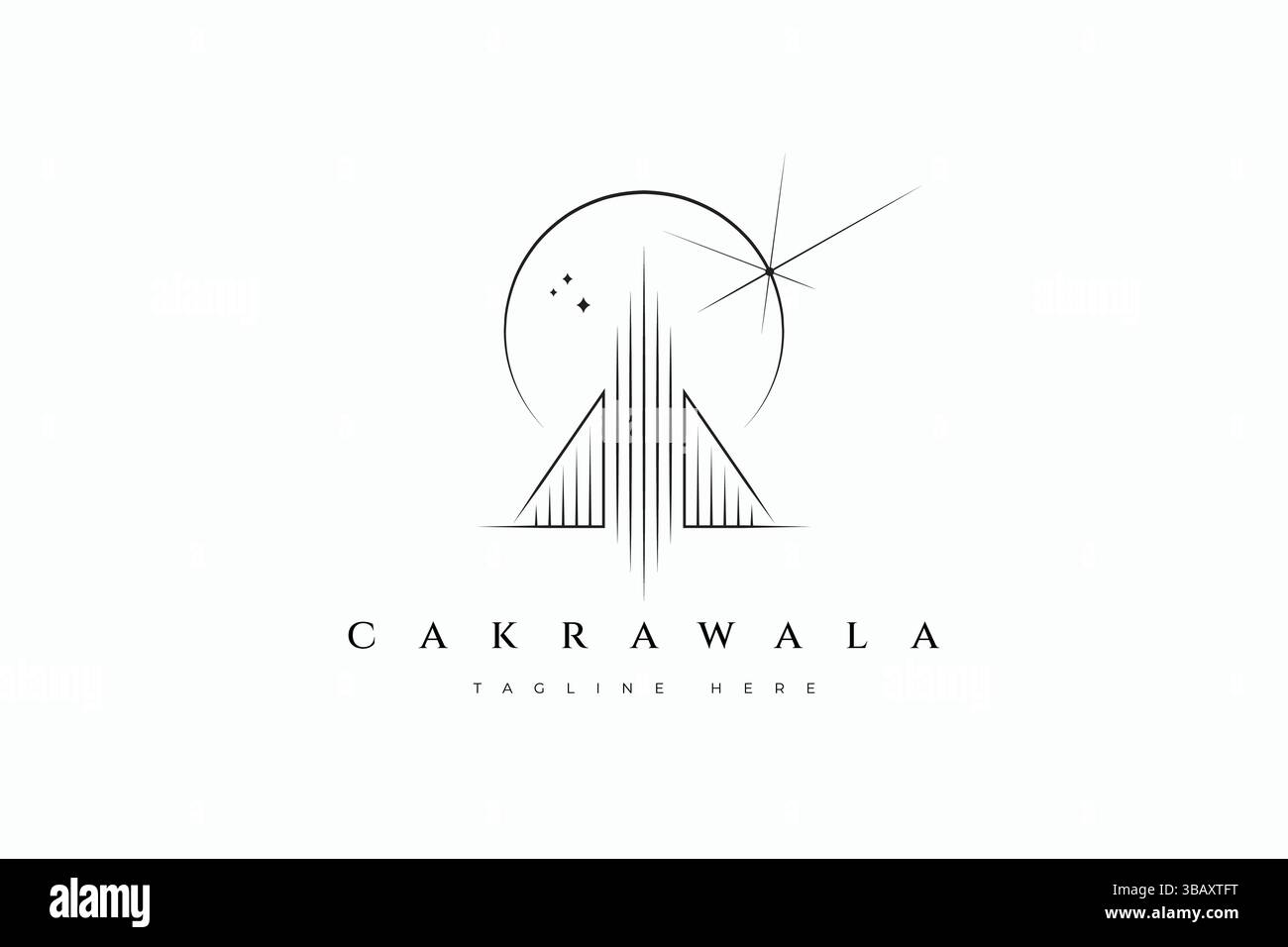 Abstrakte intelligente futuristische Stadt mit kreativer Idee Skyscraper Illustration Brand Identity Business Logo Stock Vektor