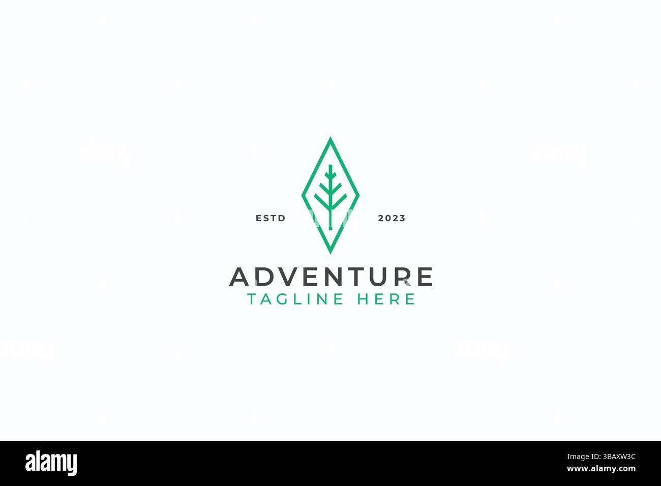 Adventure Pine Tree Simple Logo Business Creative Nature Travel Wood Markenidentität Stock Vektor