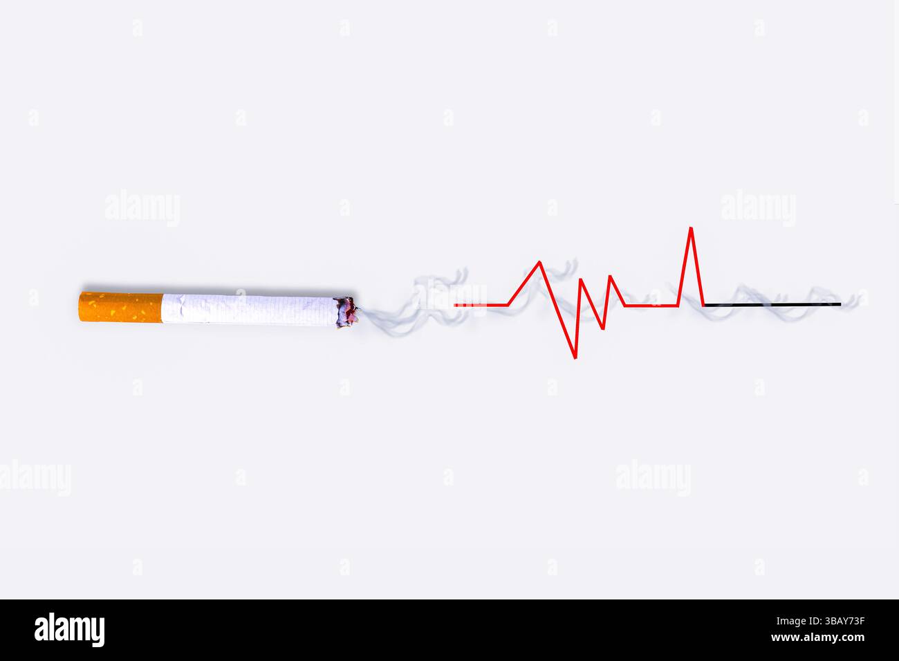 Werben Sie für eine rauchfreie Welt mit Grafiken für die Kampagnen „World No Smoking Day“, „World Lung Cancer Day“ und „World No Tobacco Free“. Stockfoto