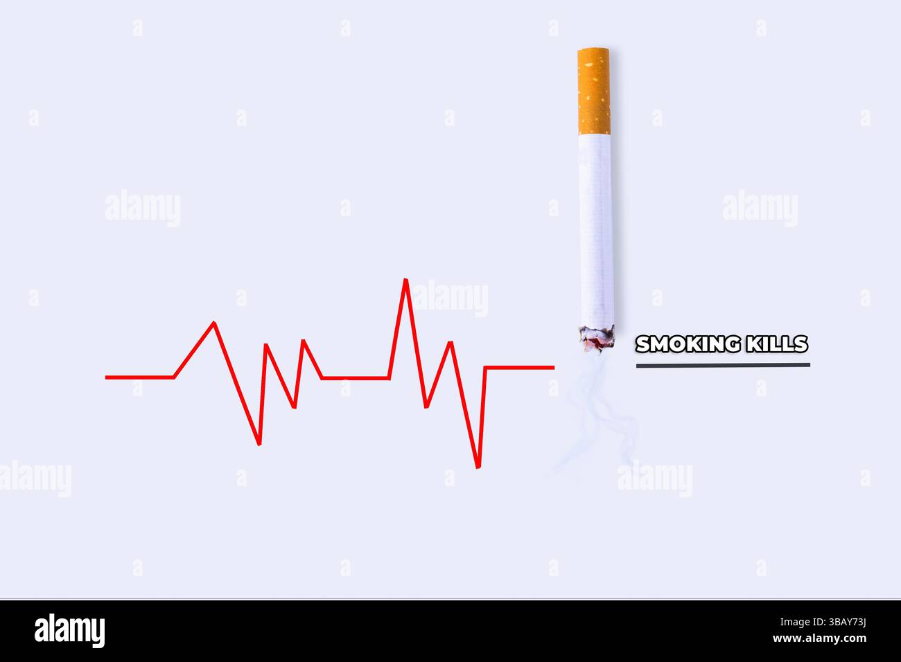 Werben Sie für eine rauchfreie Welt mit Grafiken für die Kampagnen „World No Smoking Day“, „World Lung Cancer Day“ und „World No Tobacco Free“. Stockfoto
