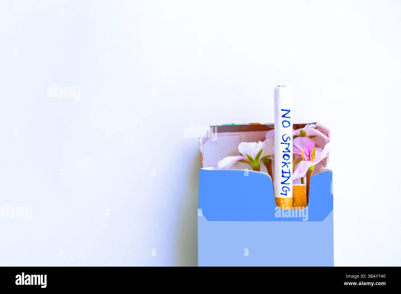 Werben Sie für eine rauchfreie Welt mit Grafiken für die Kampagnen „World No Smoking Day“, „World Lung Cancer Day“ und „World No Tobacco Free“. Stockfoto