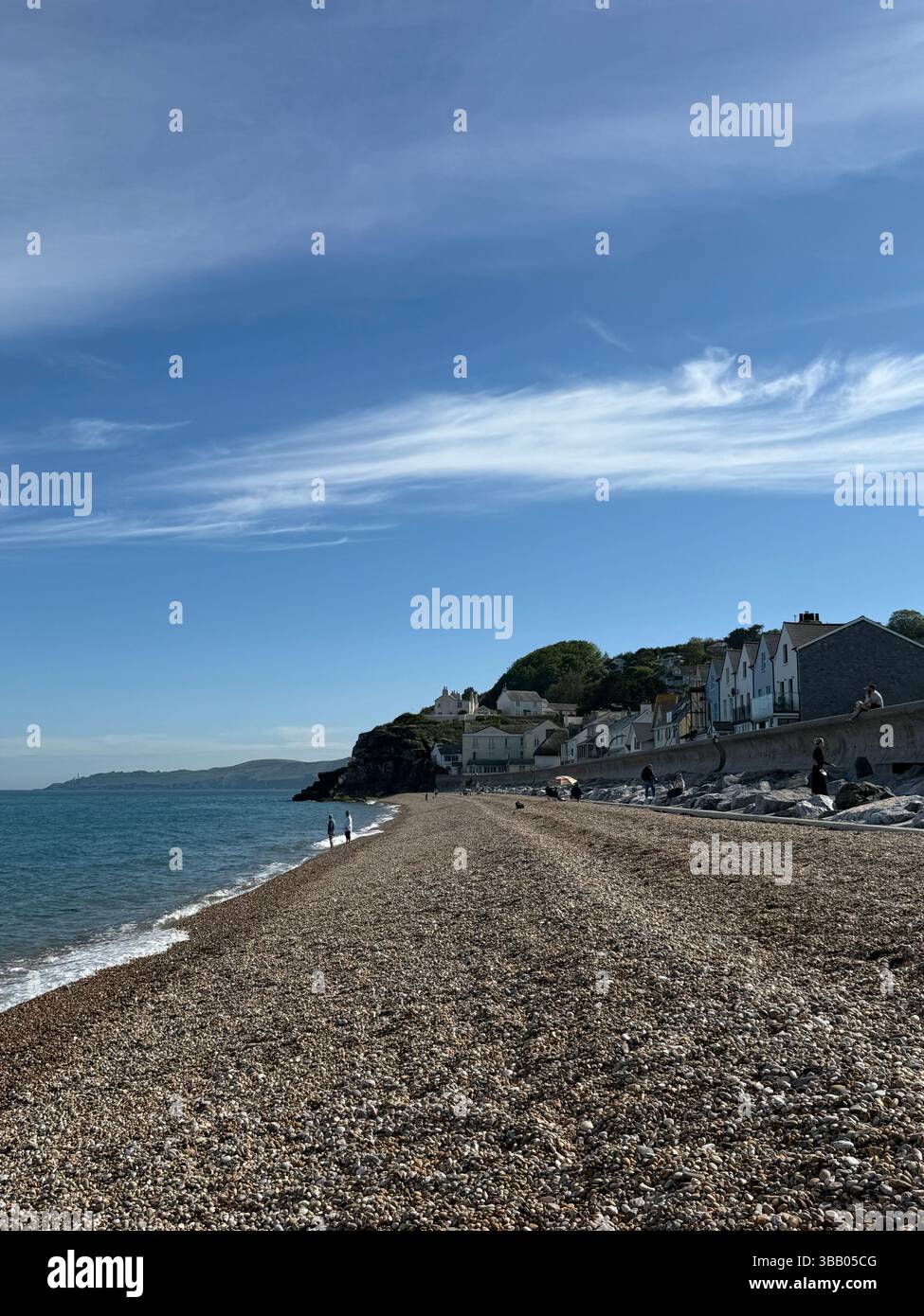 Torcross Village, Devon, Großbritannien - Smartphone-aufgenommenes Stockfoto