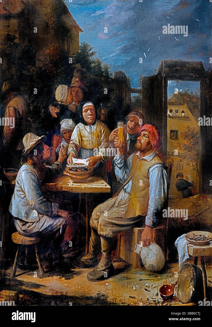 Les Mangeurs de moules - Musselesser von Joos van CRAESBEECK 1606 - 1662 Flämisch Belgisches Museum Louvre . (Joos van Craesbeeck war ein flämischer Bäcker und Maler, der eine wichtige Rolle bei der Entwicklung der flämischen Genremalerei Mitte des 17. Jahrhunderts spielte.) Stockfoto Les Mangeurs de moules - Musselesser von Joos van CRAESBEECK 1606 - 1662 Flämisch Belgisches Museum Louvre . (Joos van Craesbeeck war ein flämischer Bäcker und Maler, der eine wichtige Rolle bei der Entwicklung der flämischen Genremalerei Mitte des 17. Jahrhunderts spielte.) Stockfoto