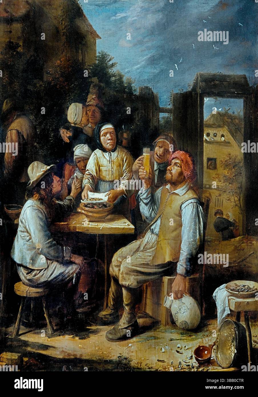 Les Mangeurs de moules - Musselesser von Joos van CRAESBEECK 1606 - 1662 Flämisch Belgisches Museum Louvre . (Joos van Craesbeeck war ein flämischer Bäcker und Maler, der eine wichtige Rolle bei der Entwicklung der flämischen Genremalerei Mitte des 17. Jahrhunderts spielte.) Stockfoto Les Mangeurs de moules - Musselesser von Joos van CRAESBEECK 1606 - 1662 Flämisch Belgisches Museum Louvre . (Joos van Craesbeeck war ein flämischer Bäcker und Maler, der eine wichtige Rolle bei der Entwicklung der flämischen Genremalerei Mitte des 17. Jahrhunderts spielte.) Stockfoto