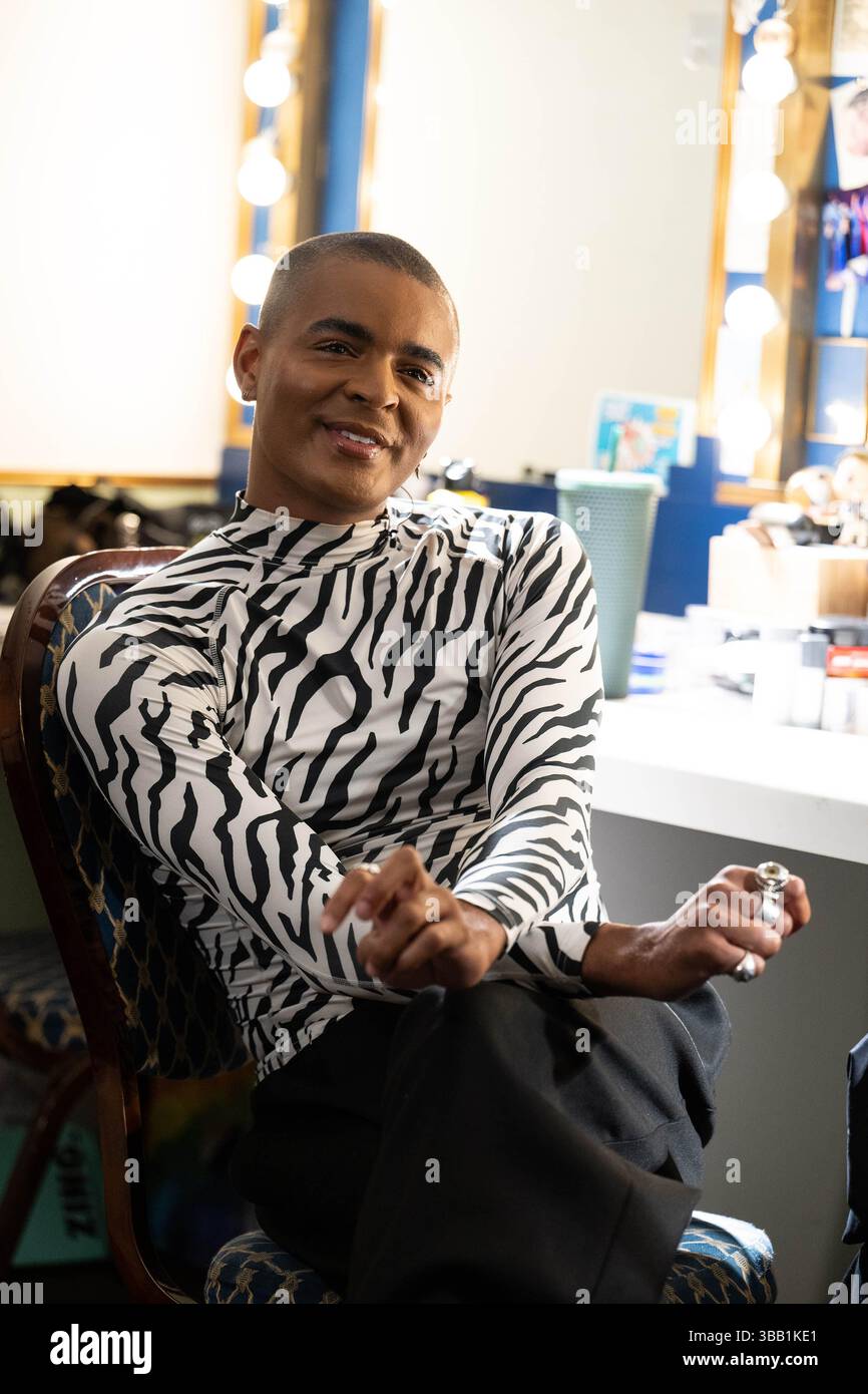 Der Schauspieler Layton Williams, der derzeit im Musical „Titanique“ spielt, startet die letzte Phase der „IT’s a Game Changer“-Kampagne der National Lottery und plattformt die nächste Generation der Game Changers 0001. Ausgabedatum: Dienstag, 13. Mai 2025. Stockfoto