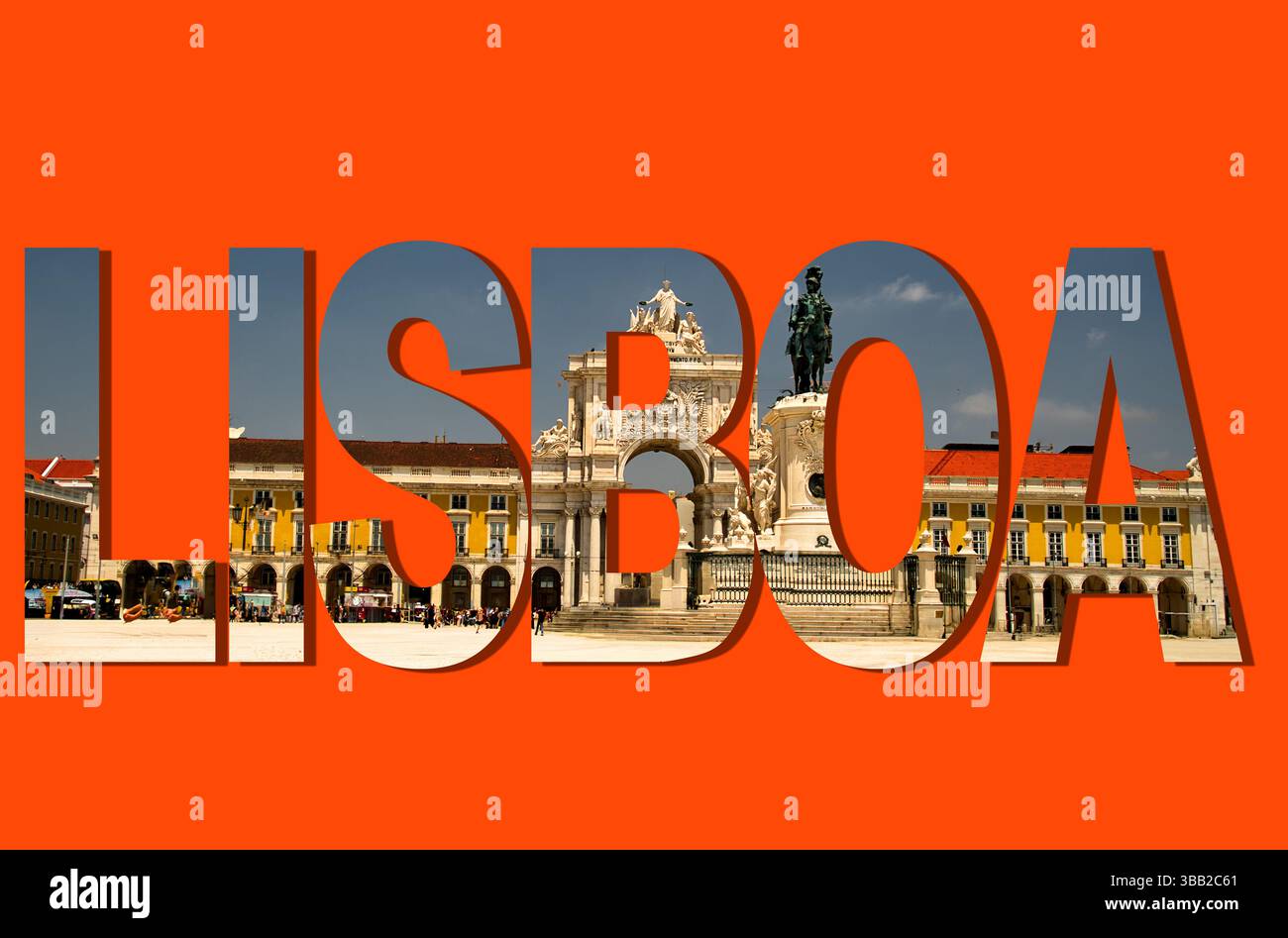 Abbildung: : Lissabon City, Tapete, Konzept Stockfoto