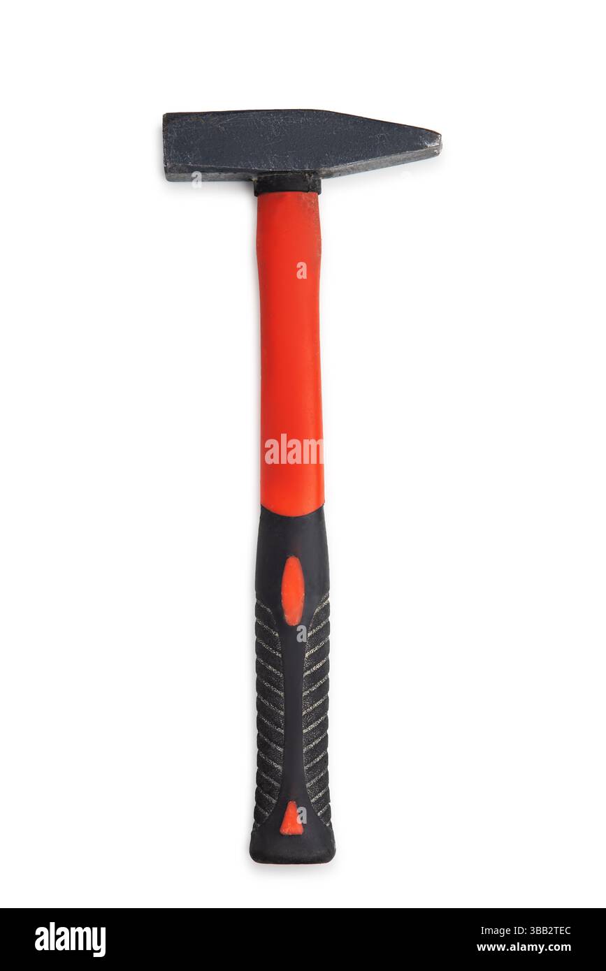 Hammer, die isoliert auf weißem Hintergrund Stockfoto