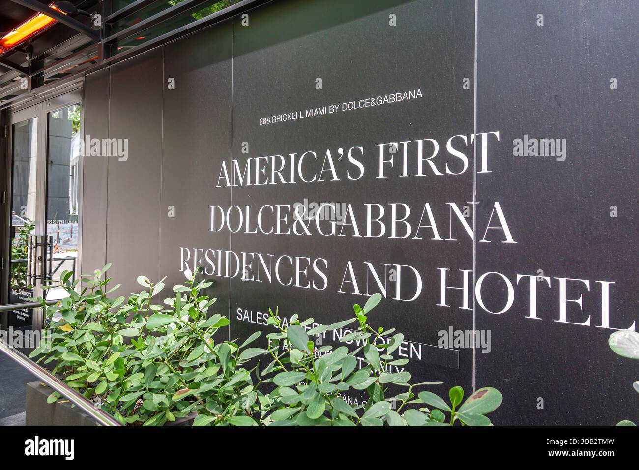 Miami Florida, Brickell Financial District, Brickell Avenue, 888 Brickell Miami, Dolce & Gabbana Residences and Hotel, Beschilderung Promotion Luxus Entwicklung Stockfoto