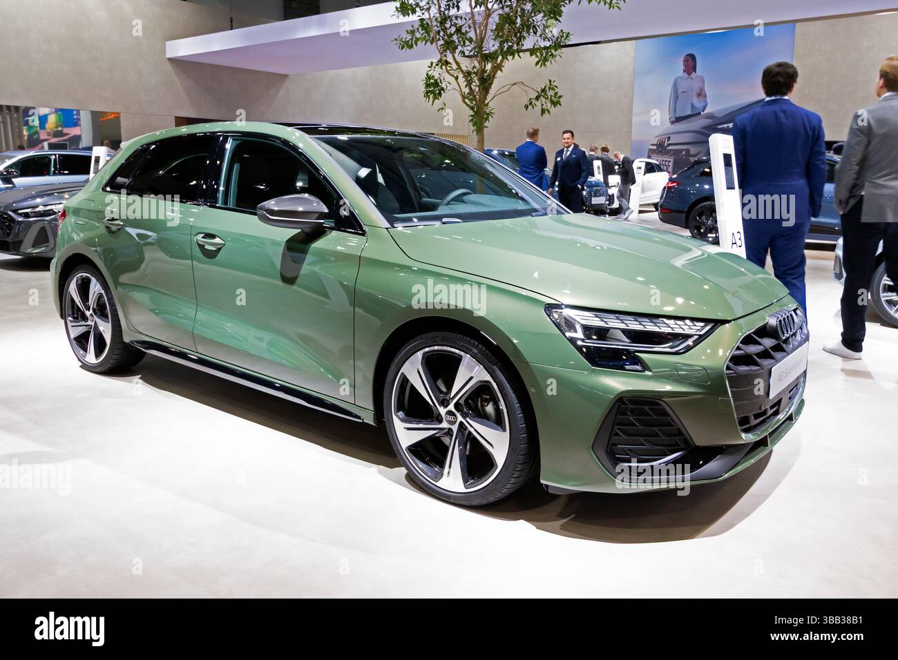 Audi A3 Sportback (2025) auf dem Brüsseler Automobilsalon. Brüssel, Belgien - 10. Januar 2025 Stockfoto
