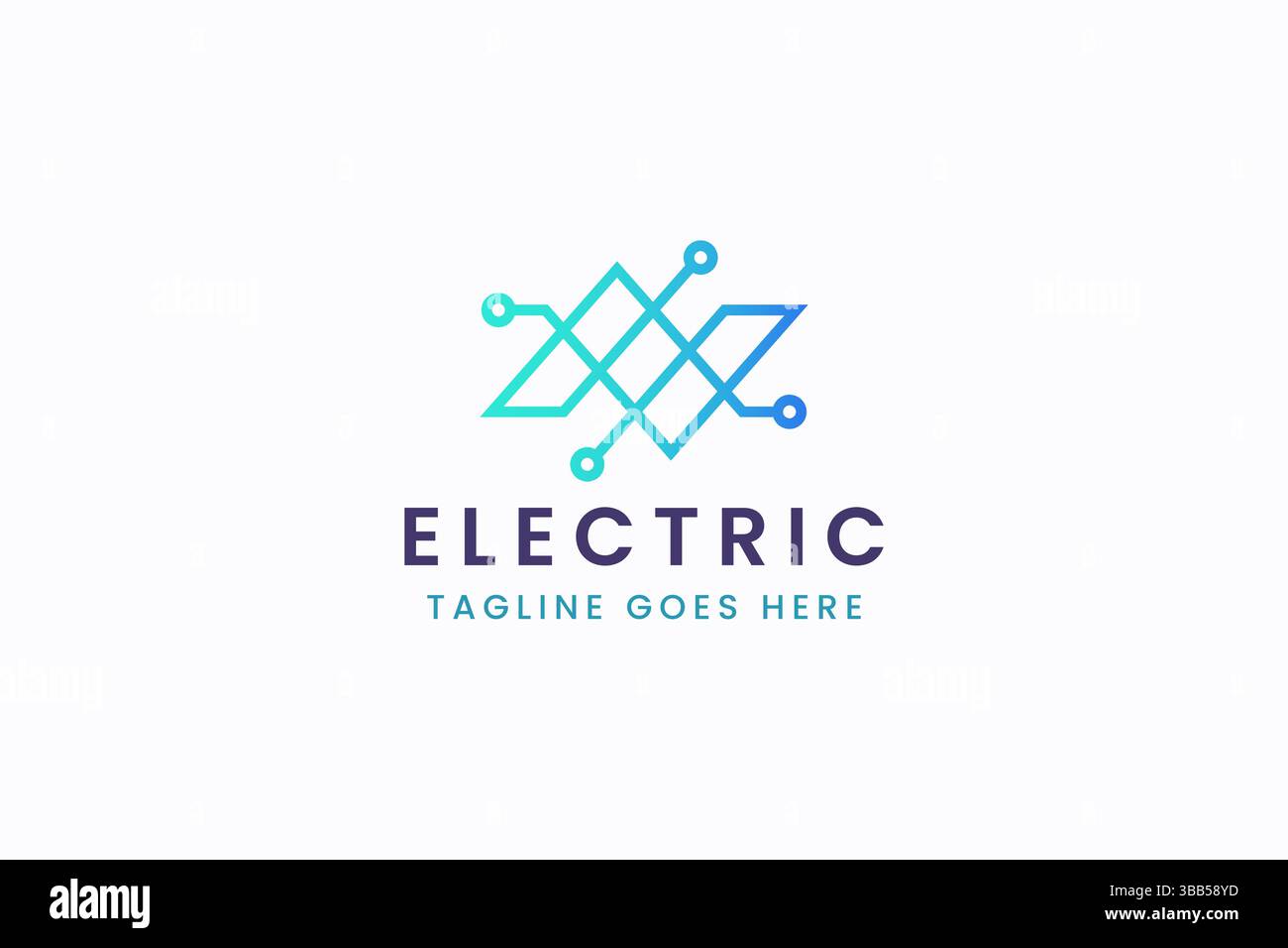 Abbildung Der Elektrischen Platine Abstraktes Logo Business Electronic Hardware Software Industrial Stock Vektor