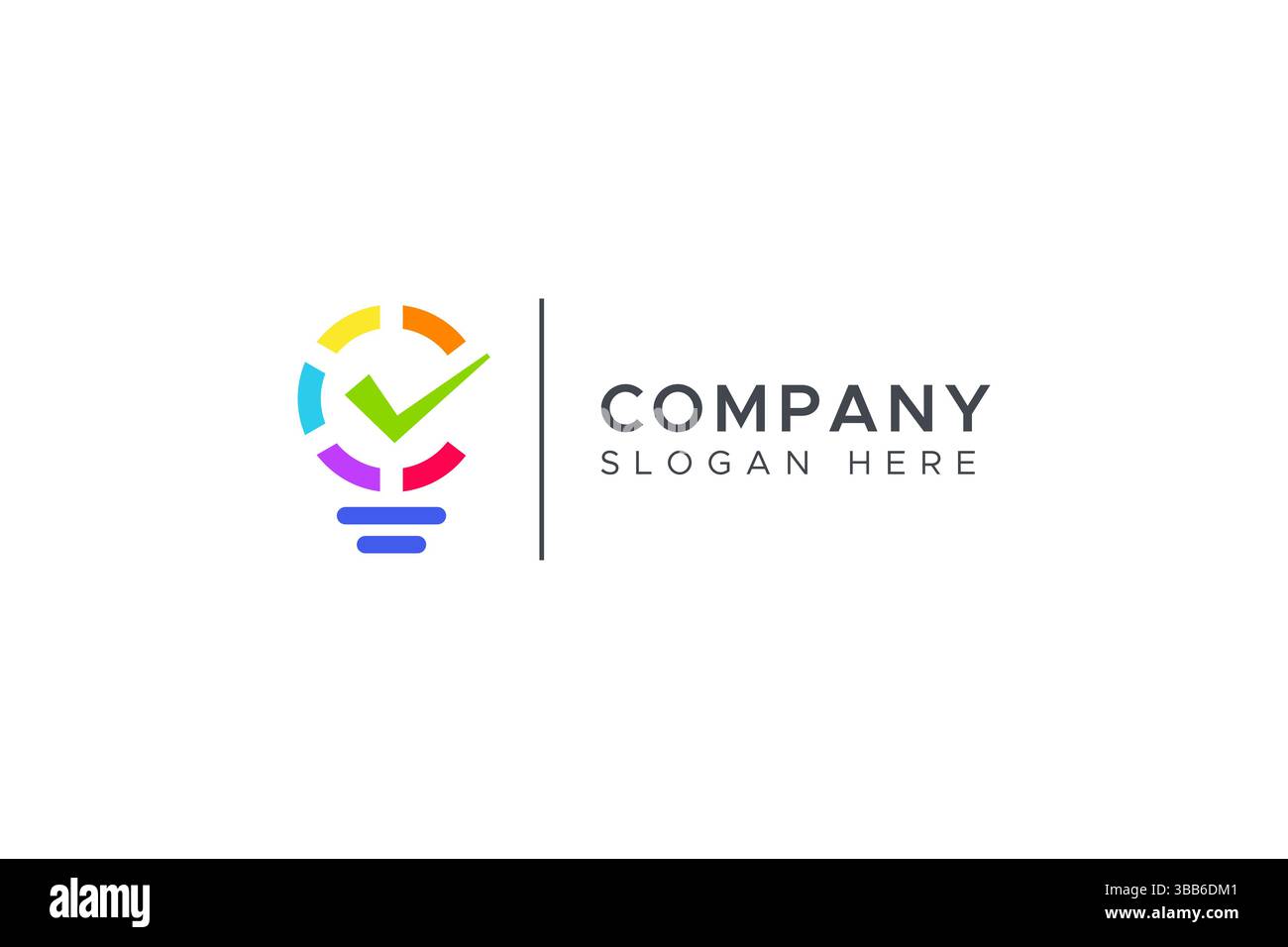 Markieren Sie Mark Lamp Idea Concept Logo für Learning Professional Management Strategy and Innovation Business Development Stock Vektor