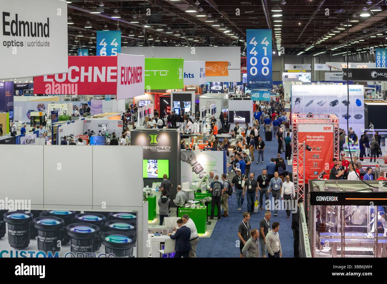 Detroit, Usa. Mai 2025. Detroit, Michigan – mehr als 800 Aussteller werden auf der Automate, Nordamerikas größter Robotik- und Automatisierungsveranstaltung, gezeigt. Quelle: Jim West/Alamy Live News Stockfoto