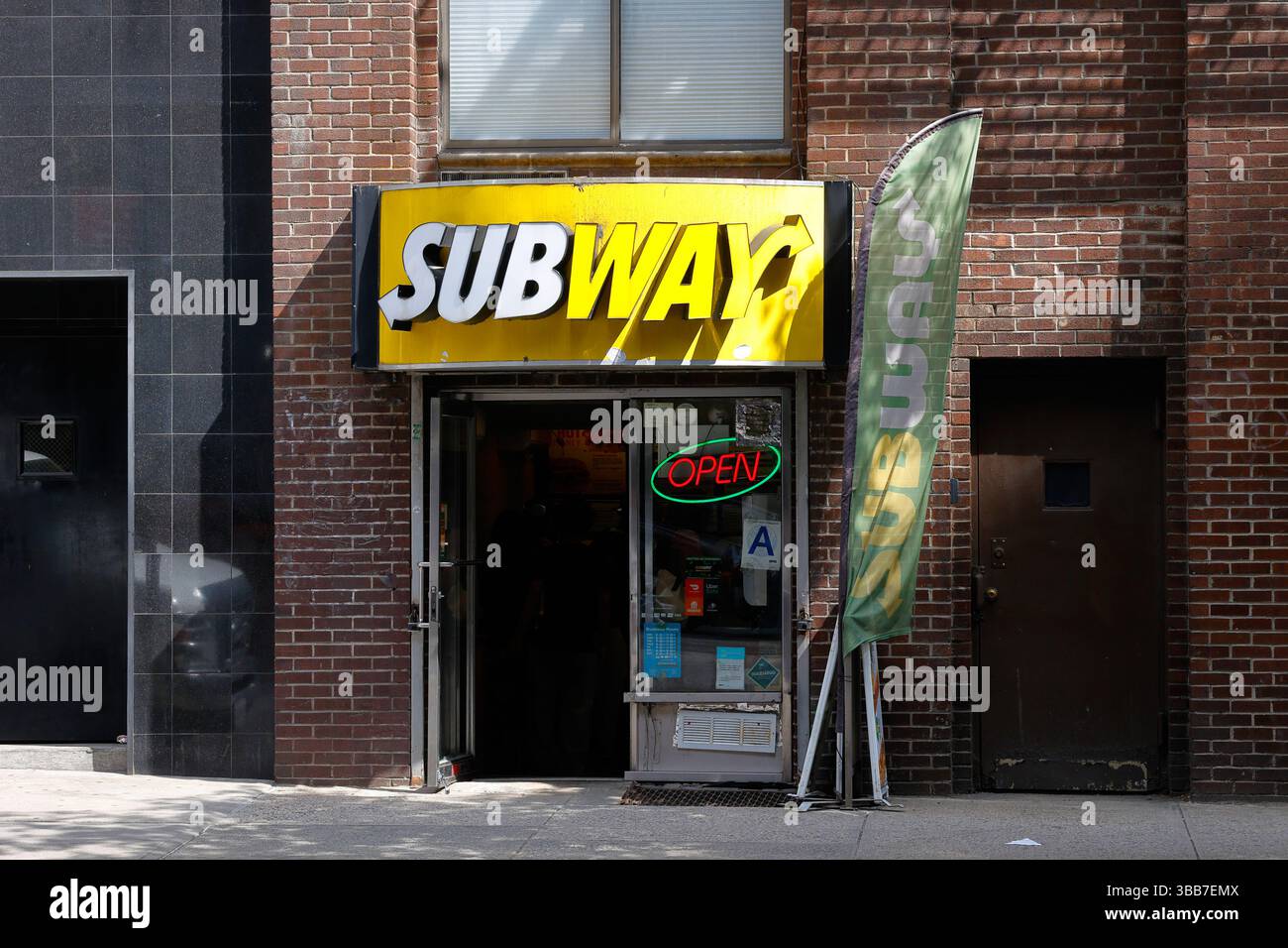 Subway Restaurant, 61 Lexington Ave, New York, New York, NYC Storefront eines Sandwich-Shop-Kettenrestaurants in Manhattan Murray Hill. Stockfoto
