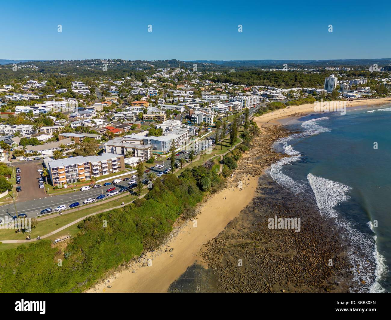 Luftaufnahme von Maroochydore in Sunshine Coast, Queensland, Australien Stockfoto