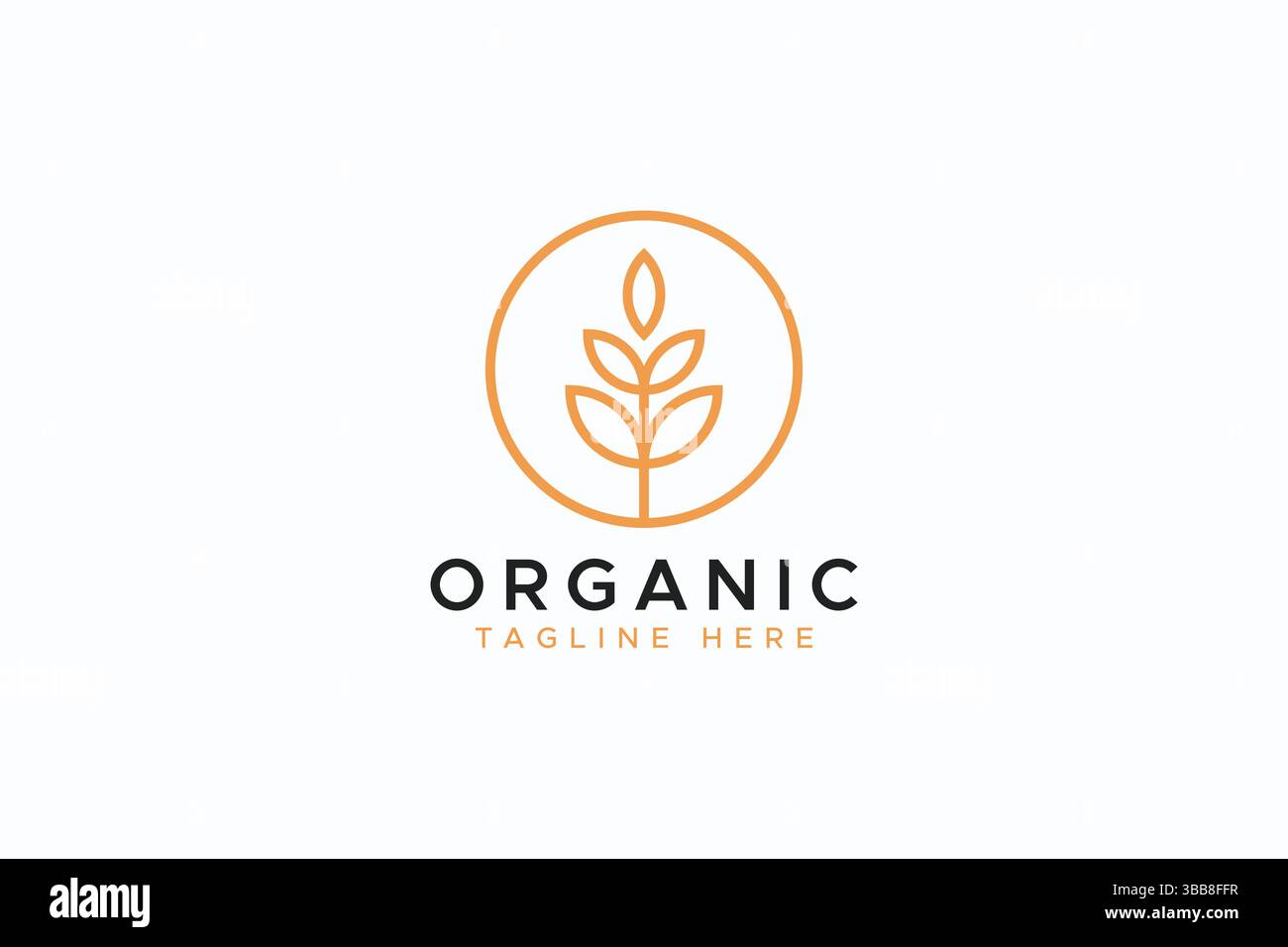 Organische Pflanze abstrakte Form für Kraut und Botaniker Zeichen Symbol Logo Stock Vektor