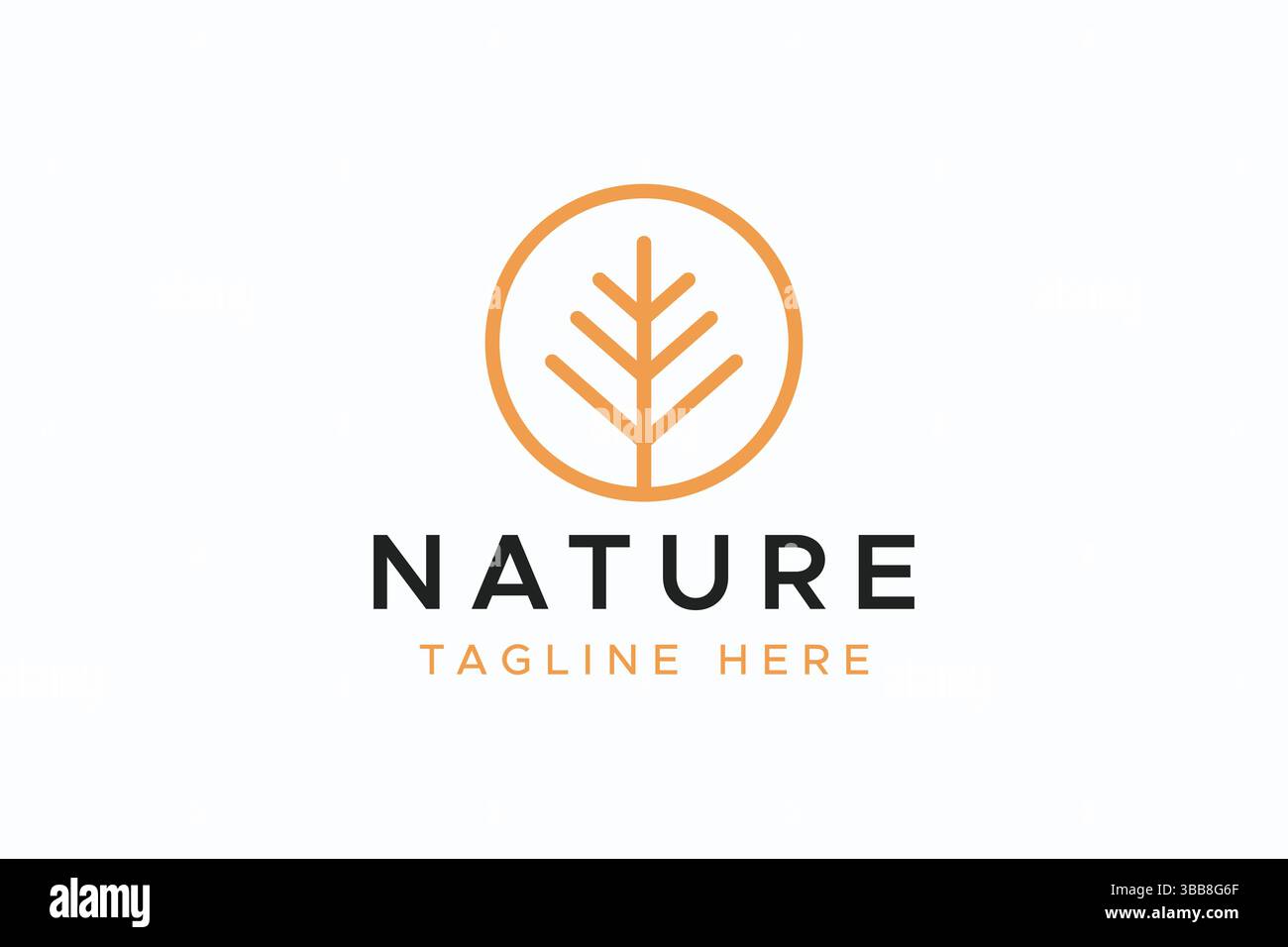 Simple Icon Logo der Natur mit Line Style Symbol Stock Vektor