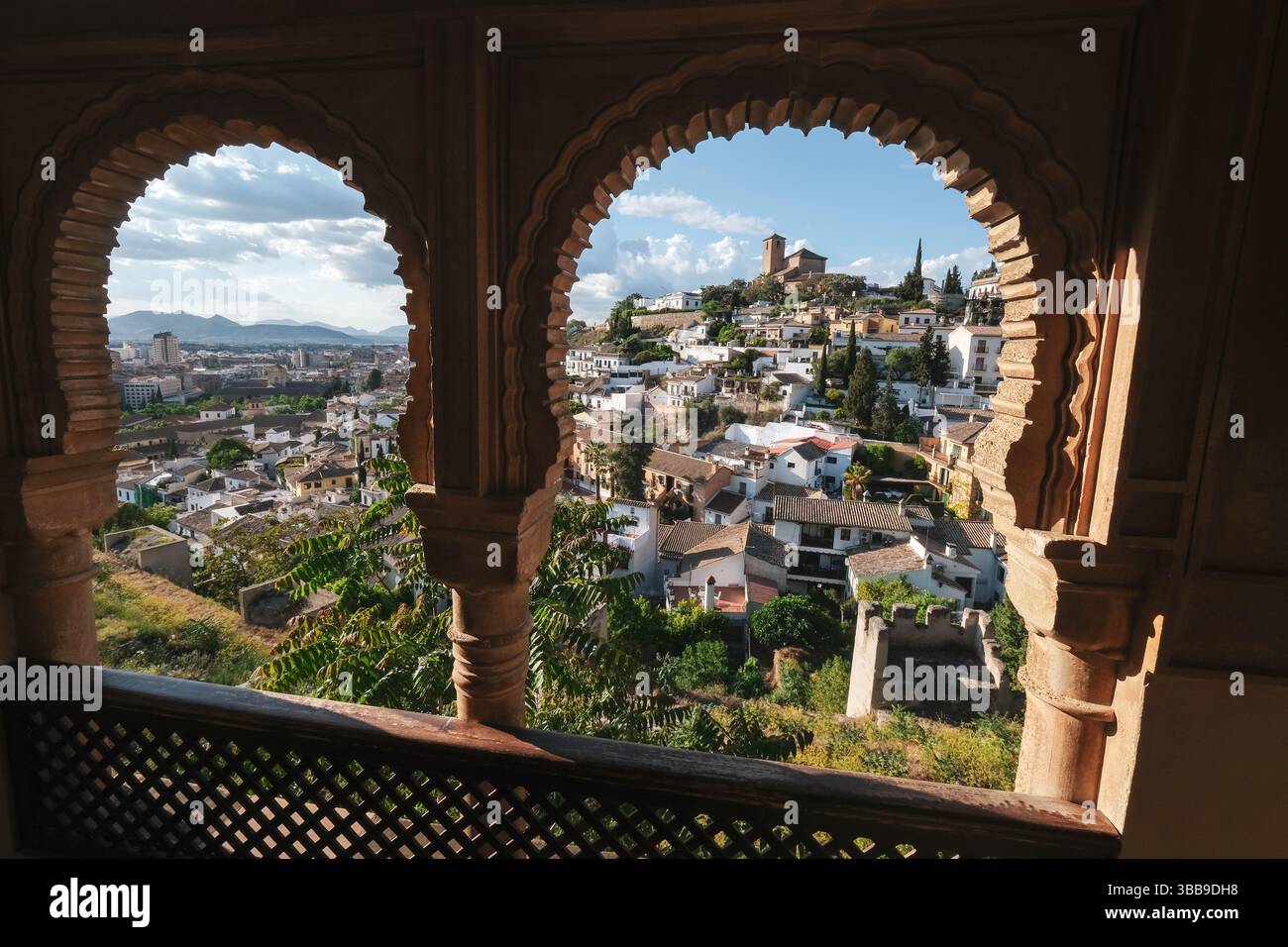 Blick vom Palacio de dar al-Horra, Granada, Spanien Stockfoto Blick vom Palacio de dar al-Horra, Granada, Spanien Stockfoto