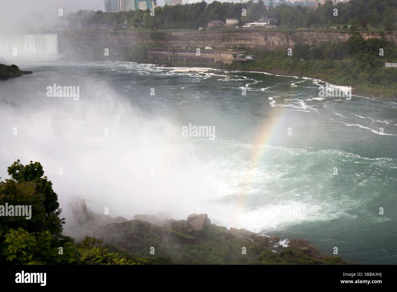 Niagara fällt an der Grenze zu New York in den Vereinigten Staaten und Ontario in Kanada Stockfoto