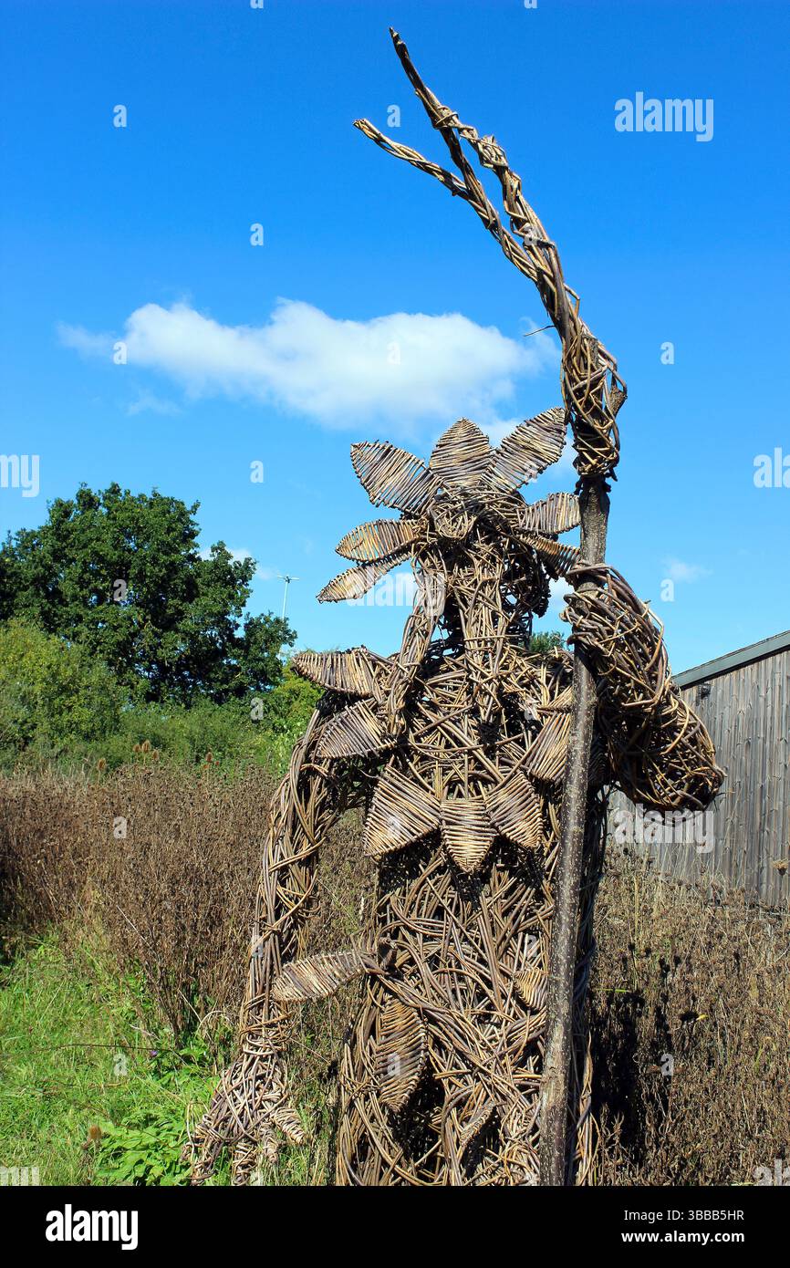 Grüne Schutzfigur Stockfoto