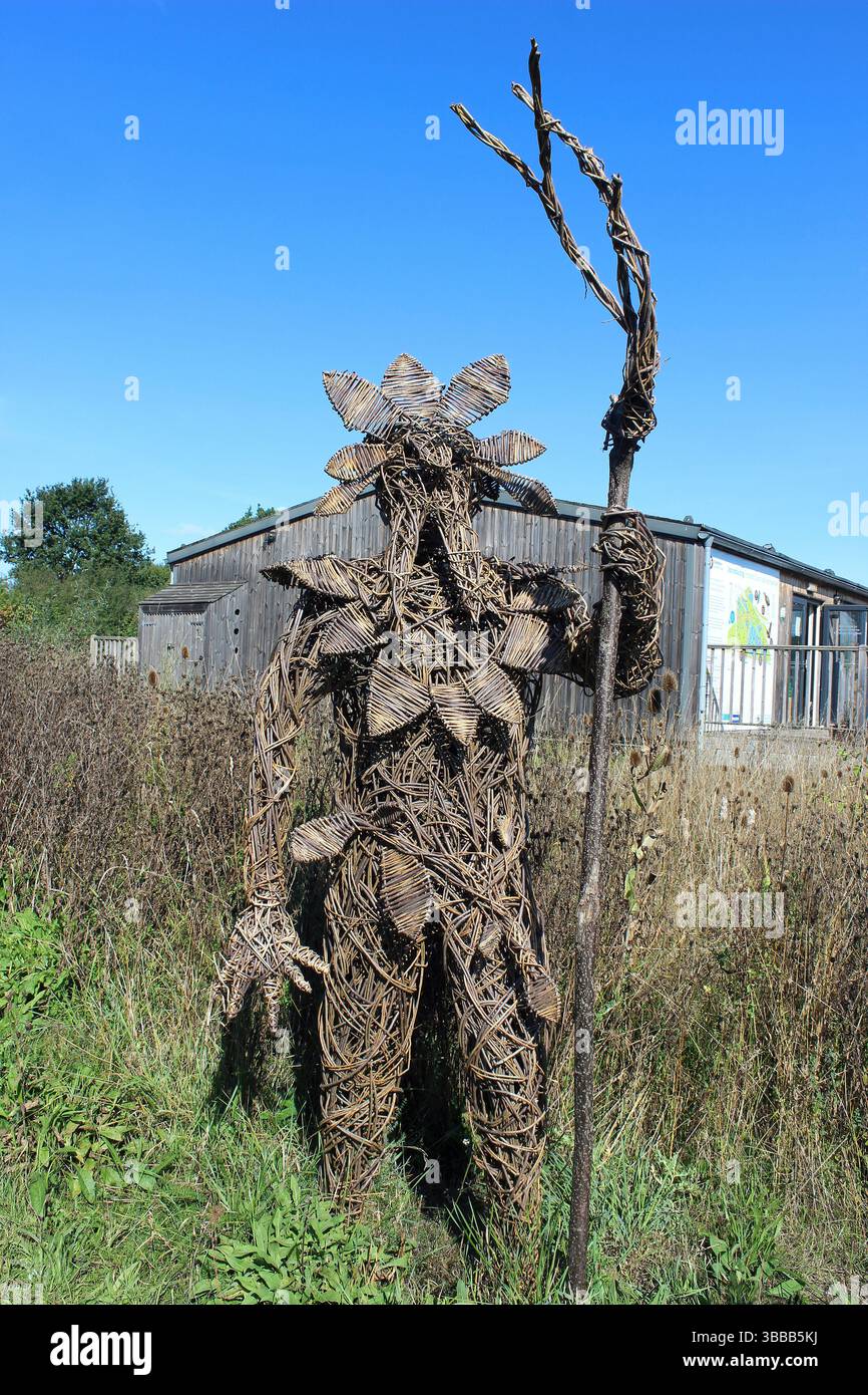 Grüne Schutzfigur Stockfoto