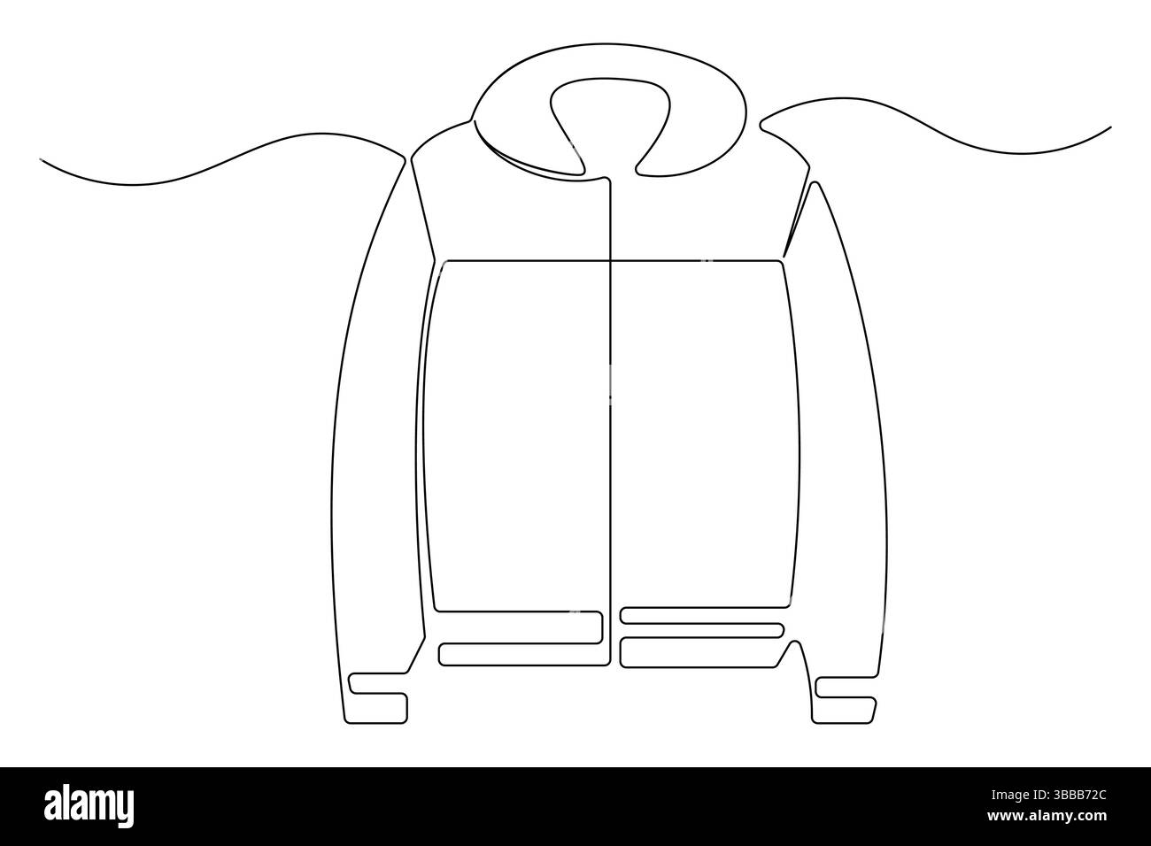 Ummantelung durchgehende einzeilige Zeichnung des Ummantelsymbols lineares Design Umrissvektorillustration Stock Vektor