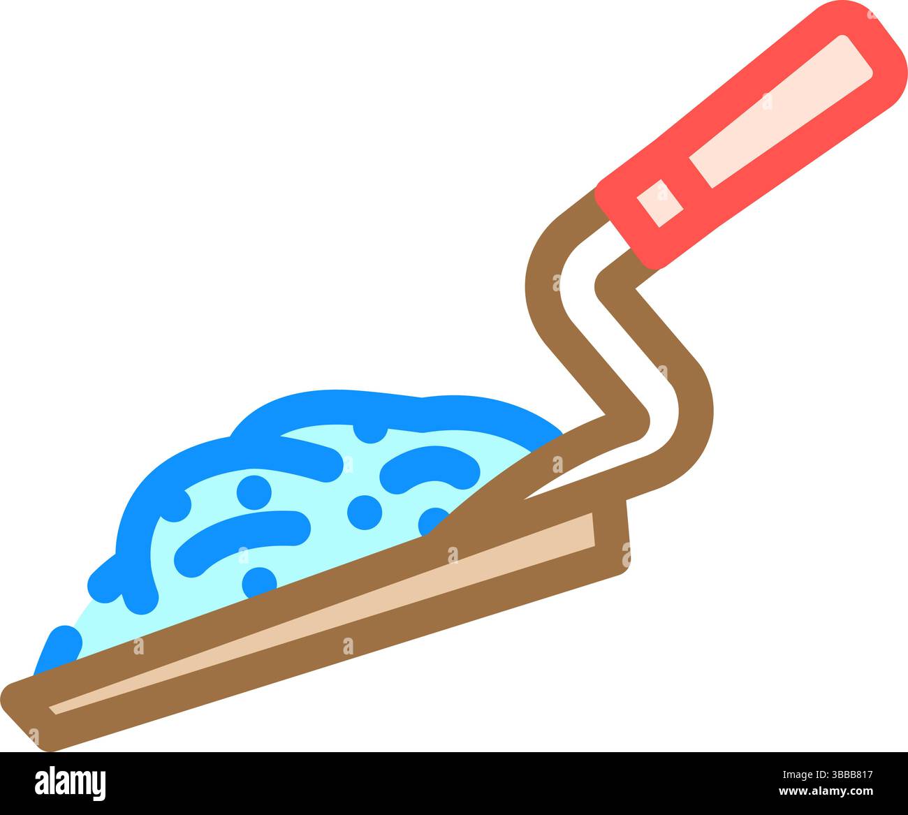 Kelle Zement Farbe Symbol Vektor Illustration Stock Vektor