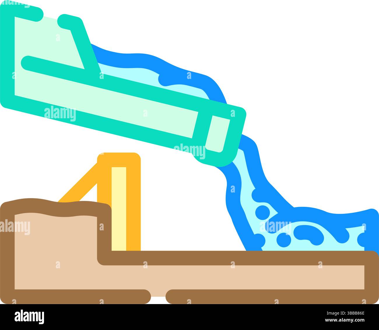 Gießen von Zement Farbe Symbol Vektor Illustration Stock Vektor