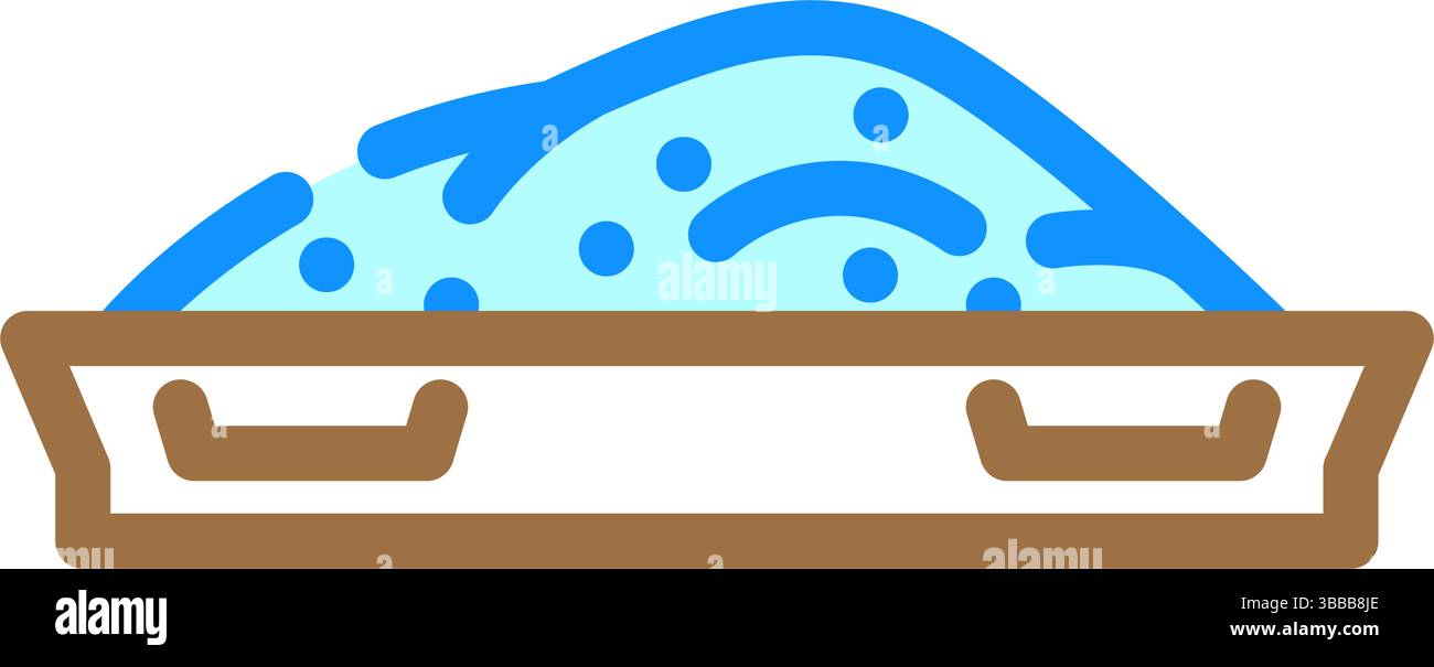 Puder Zement Farbe Symbol Vektor Illustration Stock Vektor