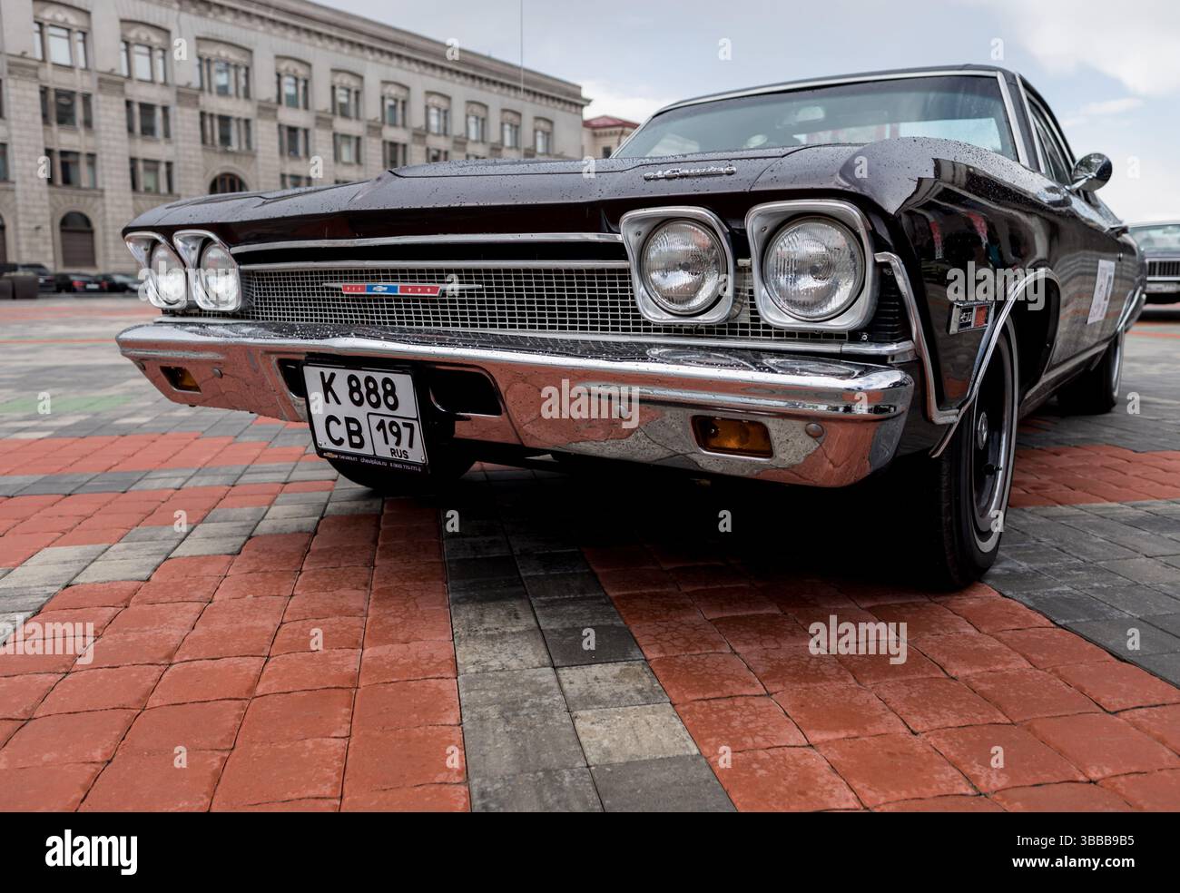 Minsk, Weißrussland, 15. Mai 2025 - altes Muskelauto Chevrolet El Camino in der Ausstellung Stockfoto