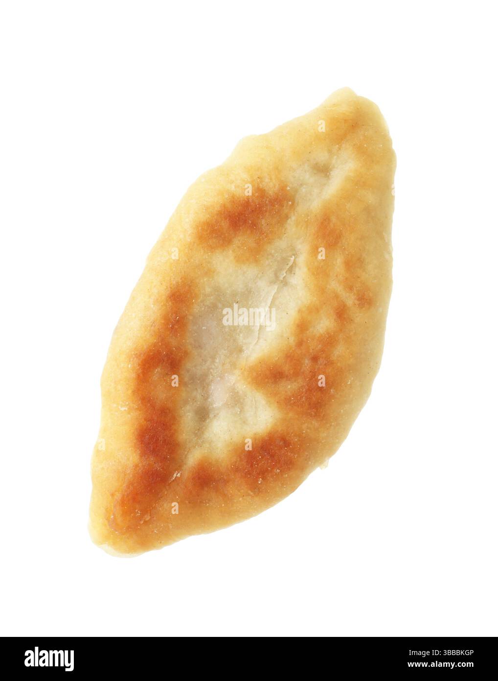 Köstlicher gebratener Pyrizhok (gefüllter Kuchen) isoliert auf weiß Stockfoto Köstlicher gebratener Pyrizhok (gefüllter Kuchen) isoliert auf weiß Stockfoto