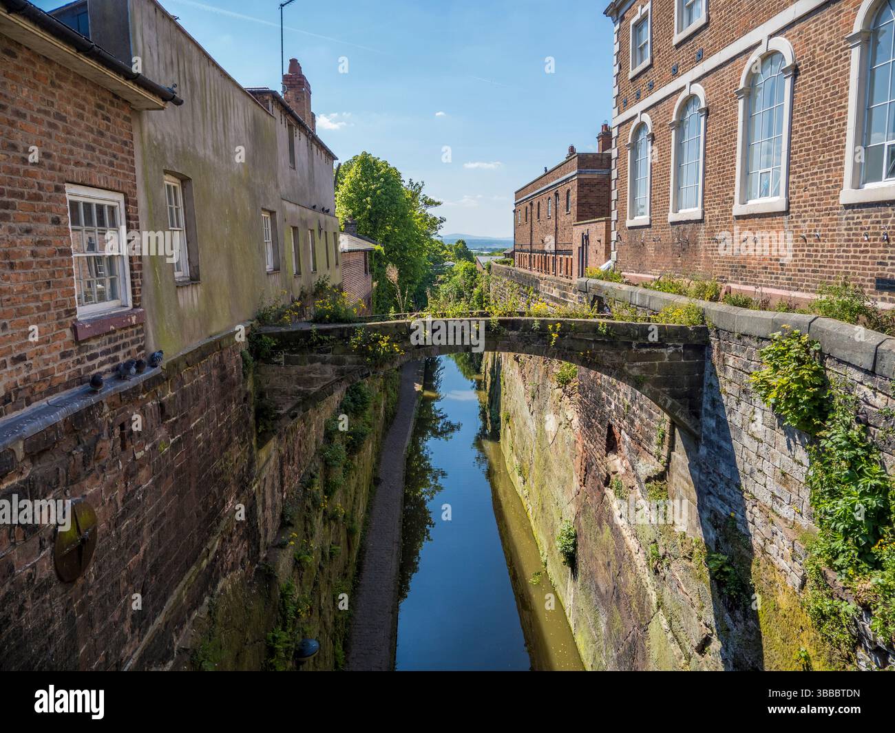 Die Seufzerbrücke, Shropshire Union Canal, Northgate, Chester, Cheshire, England, Großbritannien, GB. Stockfoto