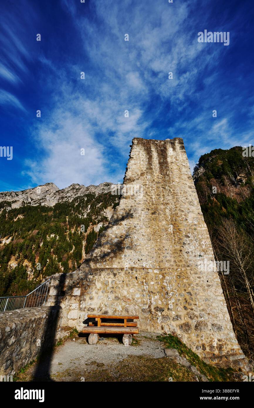 Burg SchDecis, auch bekannt als Wildschloss - Vaduz, Liechtenstein, Euorpe Stockfoto