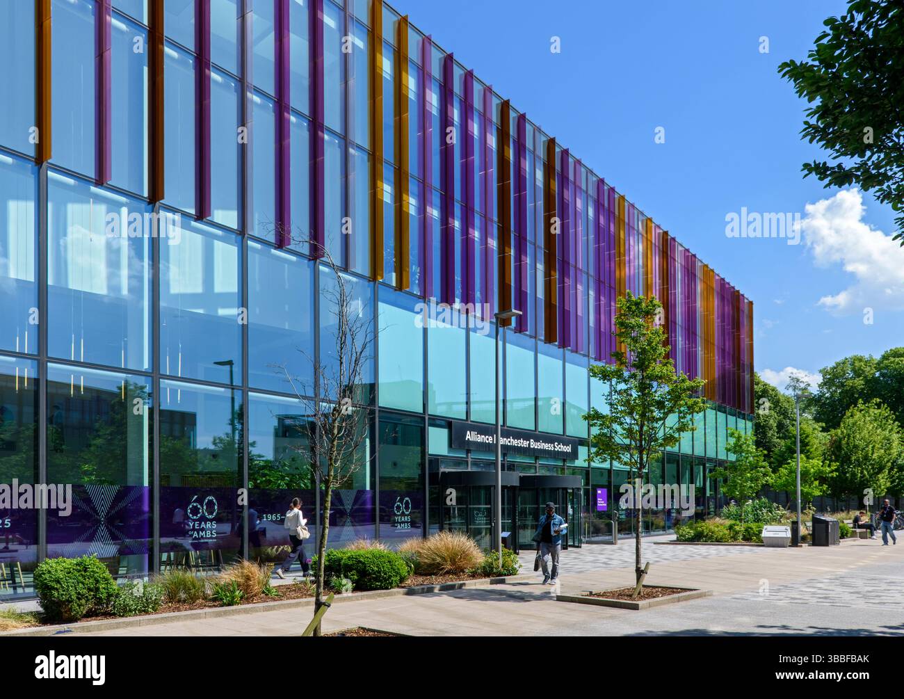 Die neue Erweiterung für das Bündnis der Manchester Business School, Universität Manchester, England, Großbritannien Stockfoto